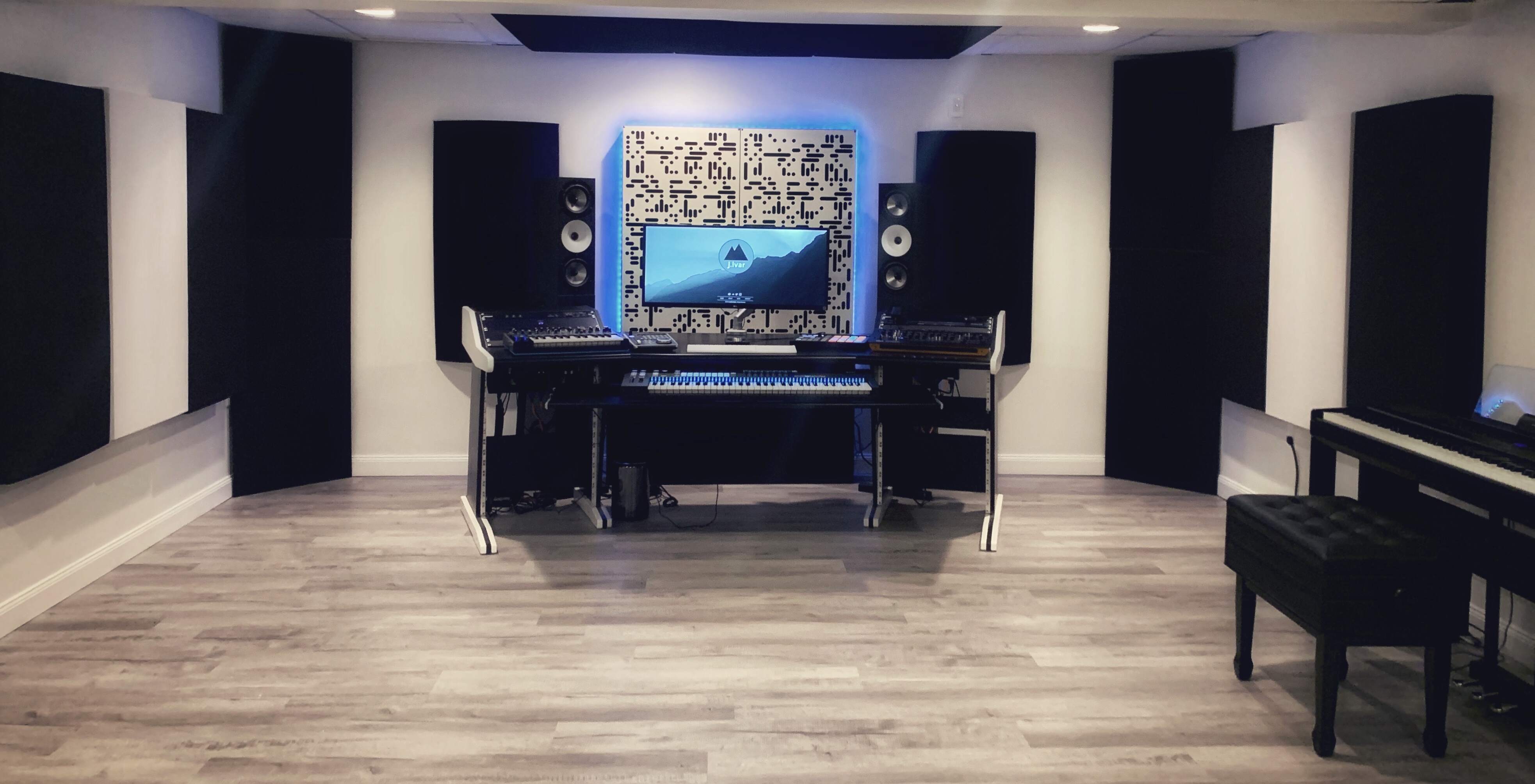 j.ivar sound LLC main desk and room.